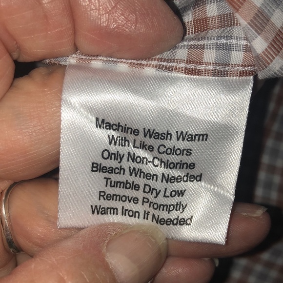 Men’s Joseph Abboud  Plaid Button Down Long Sleeve Dress Shirt Size 16 34/35 - Picture 9 of 9